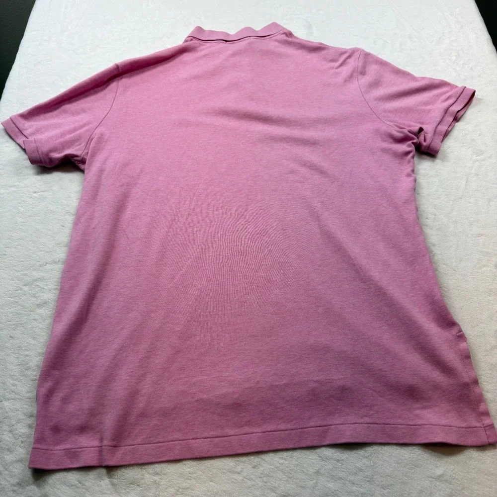 Polo Ralph Lauren Polo Shirt Mens Large Pink Good Heathered Short Sleeve‎ Logo